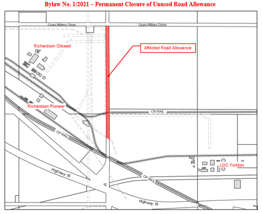 picture of proposed closure of unused road allowance