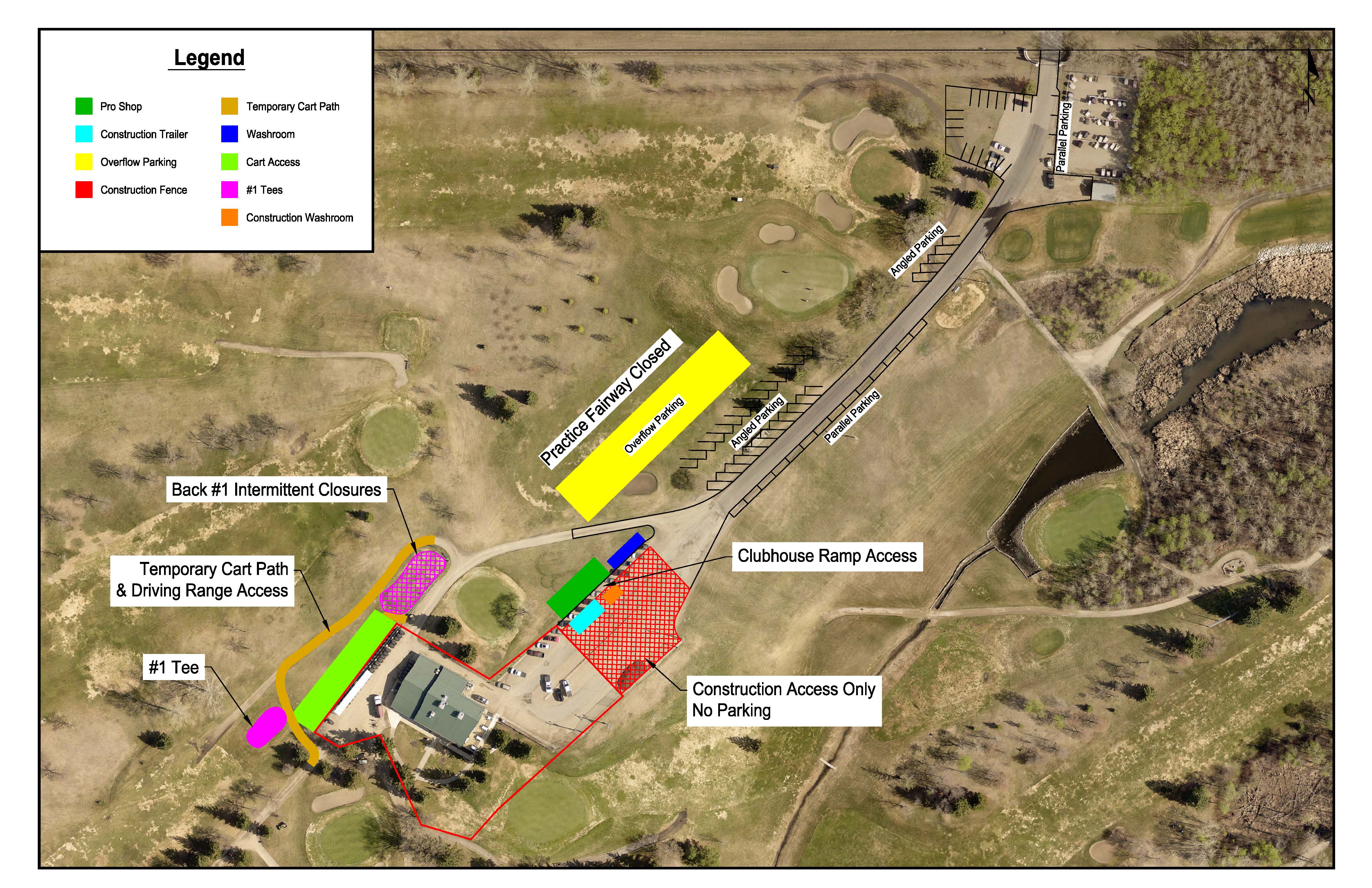 Deer Park Golf Course Parking Plan as of July 11, 2022
