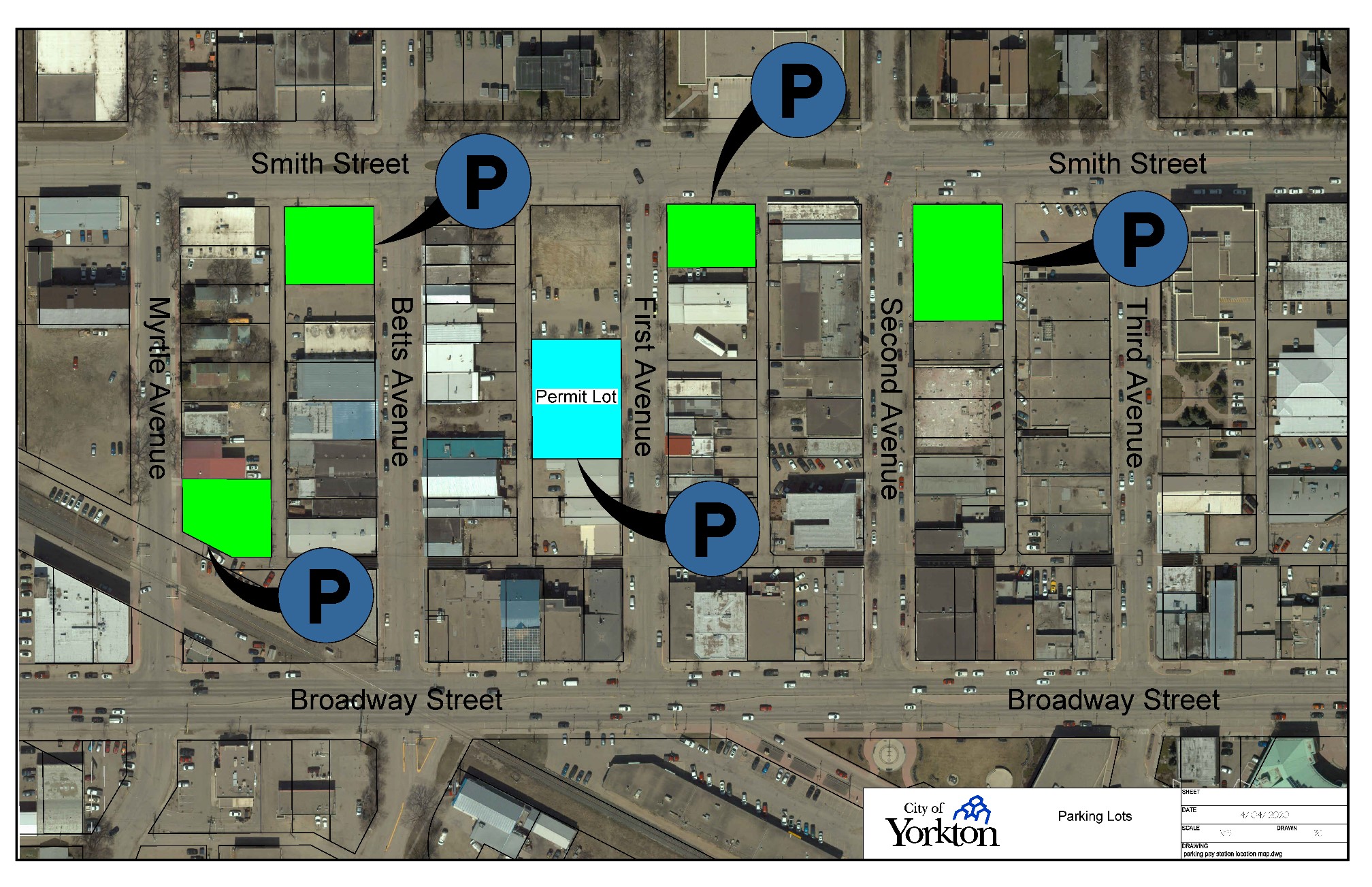 map of downtown parking lots