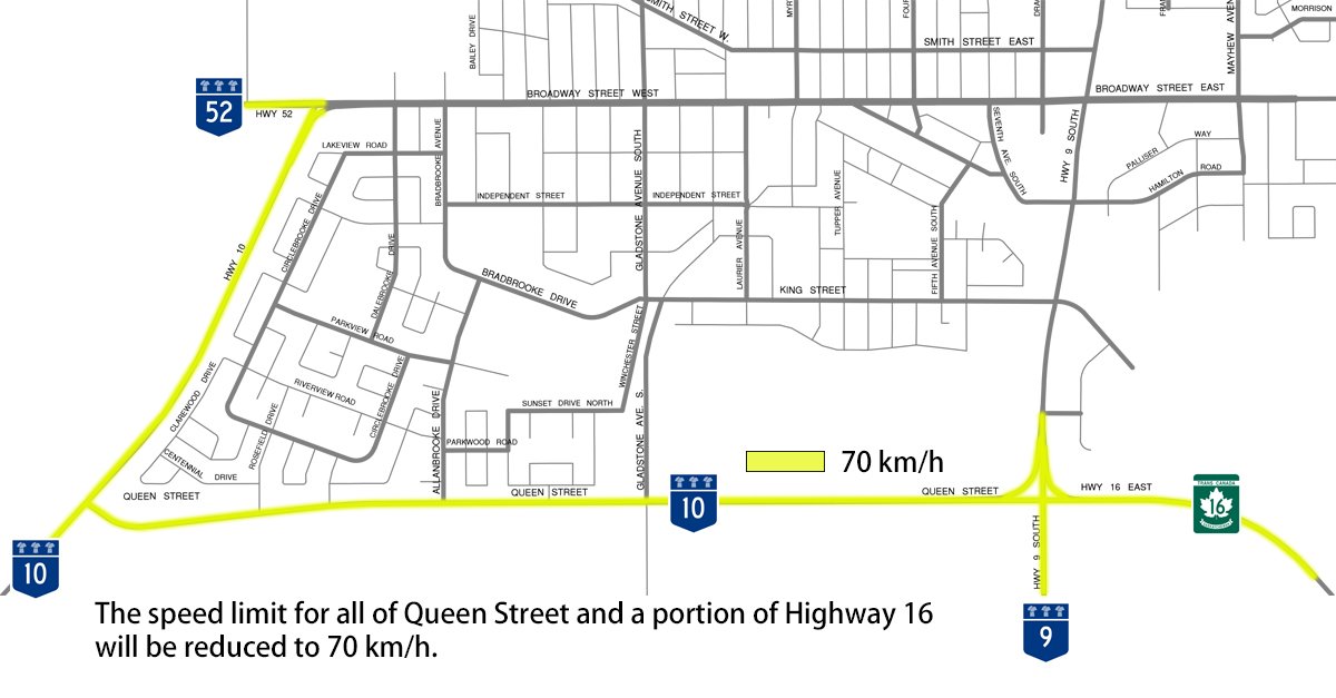 Queen Street Speed Limit Visual