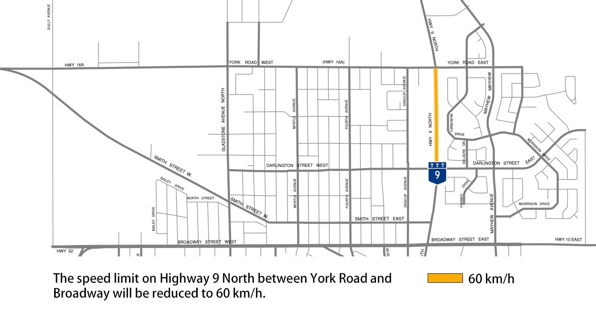 Highway 9 speed reduction visual