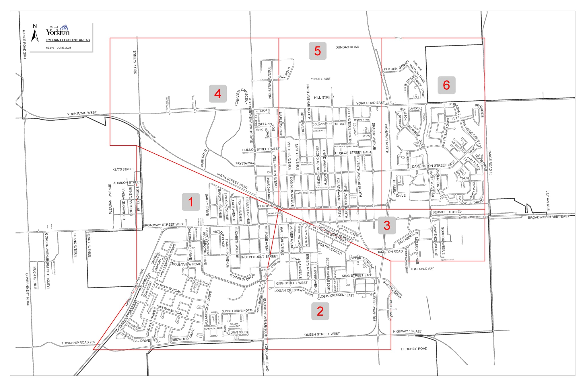 Hydrant Flushing Zone Map