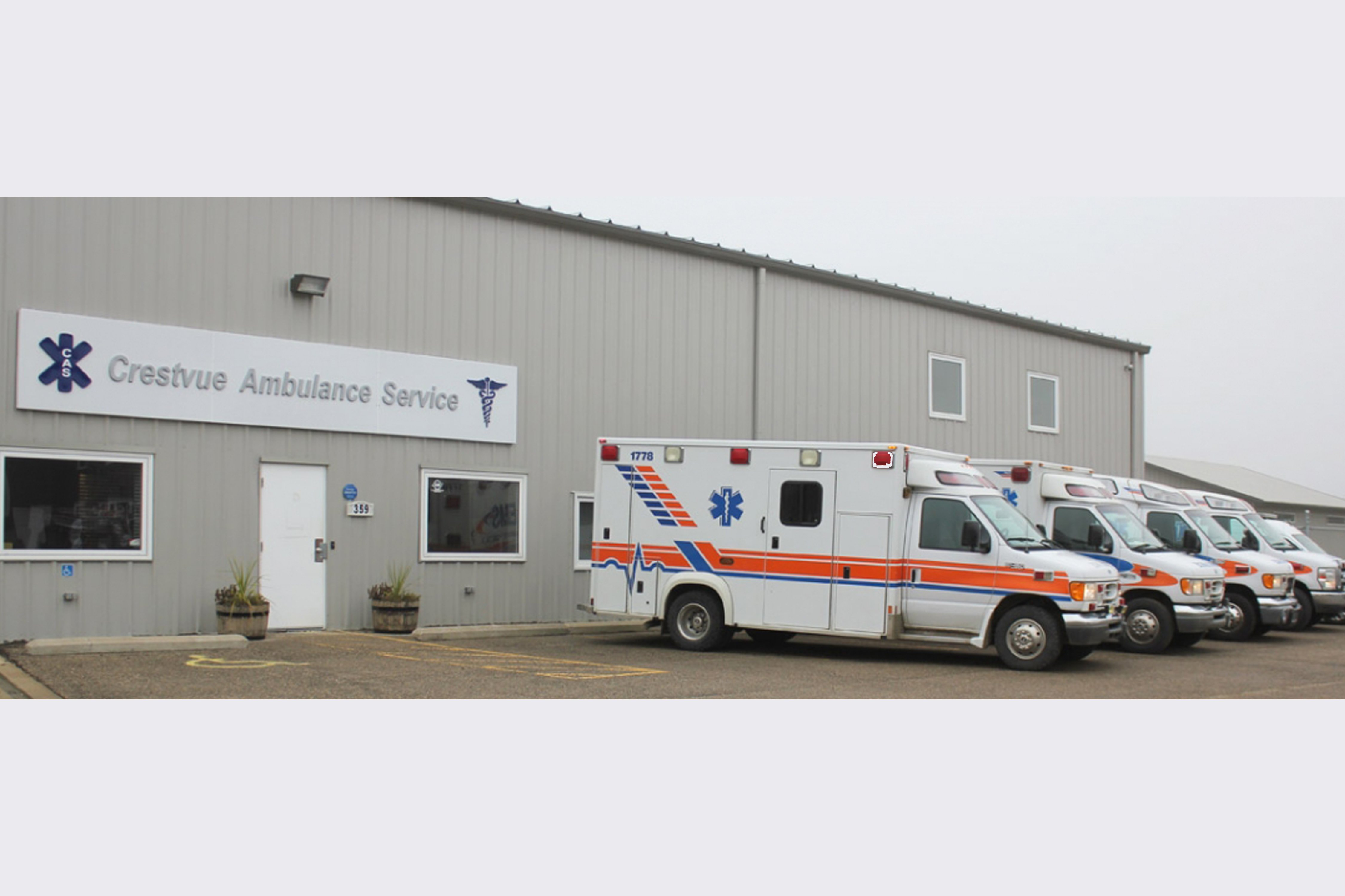 ambulances parked