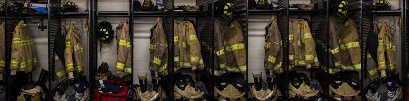firefighter gear hanging up
