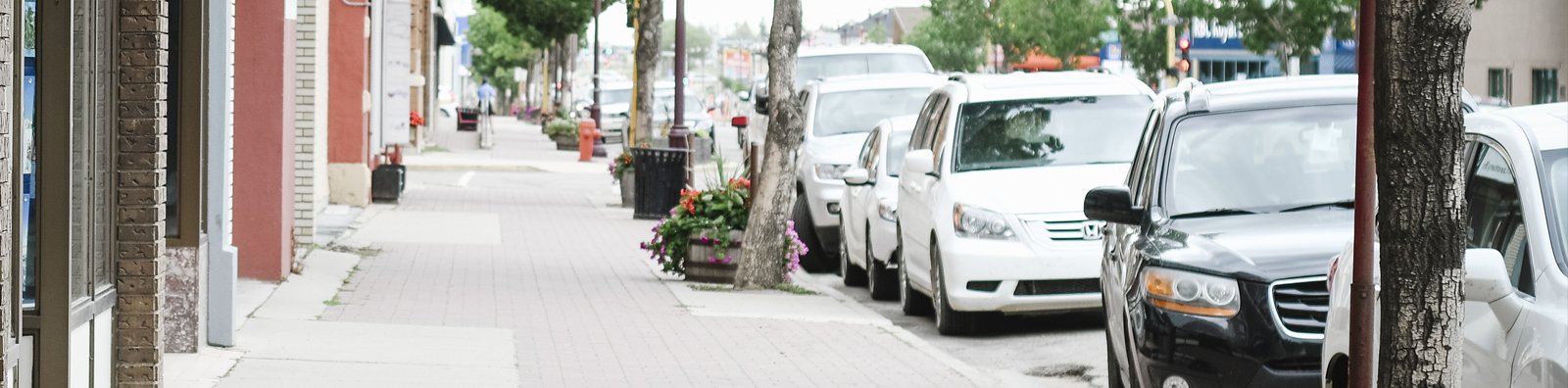 parked cars along street