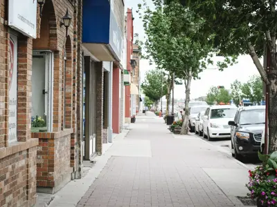 downtown sidewalk